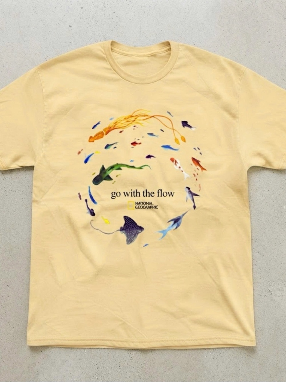 National Geographic Fish Ocean Sea Life Graphic Gildan T-shirt